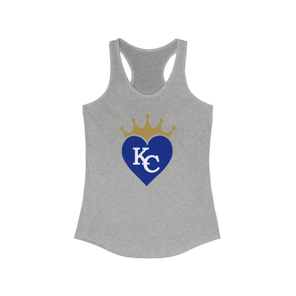 KC Royals Crown Tank Top WOMEN'S Fit| I Heart Royals | Love Royals Graphic Tee | Forever Royal | KC Pride | Kansas City Tee | Royals Fan