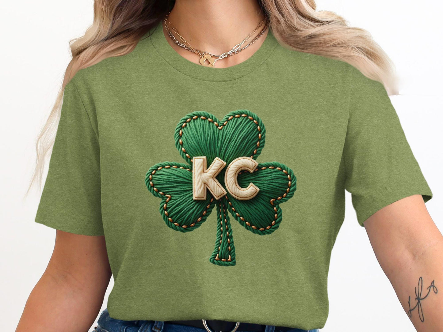 KC Shamrock Shirt, St. Patrick’s Day Graphic Tee, Irish Pride Top, Clover Leaf Design, Lucky Shirt, Green Tee, Holiday Apparel