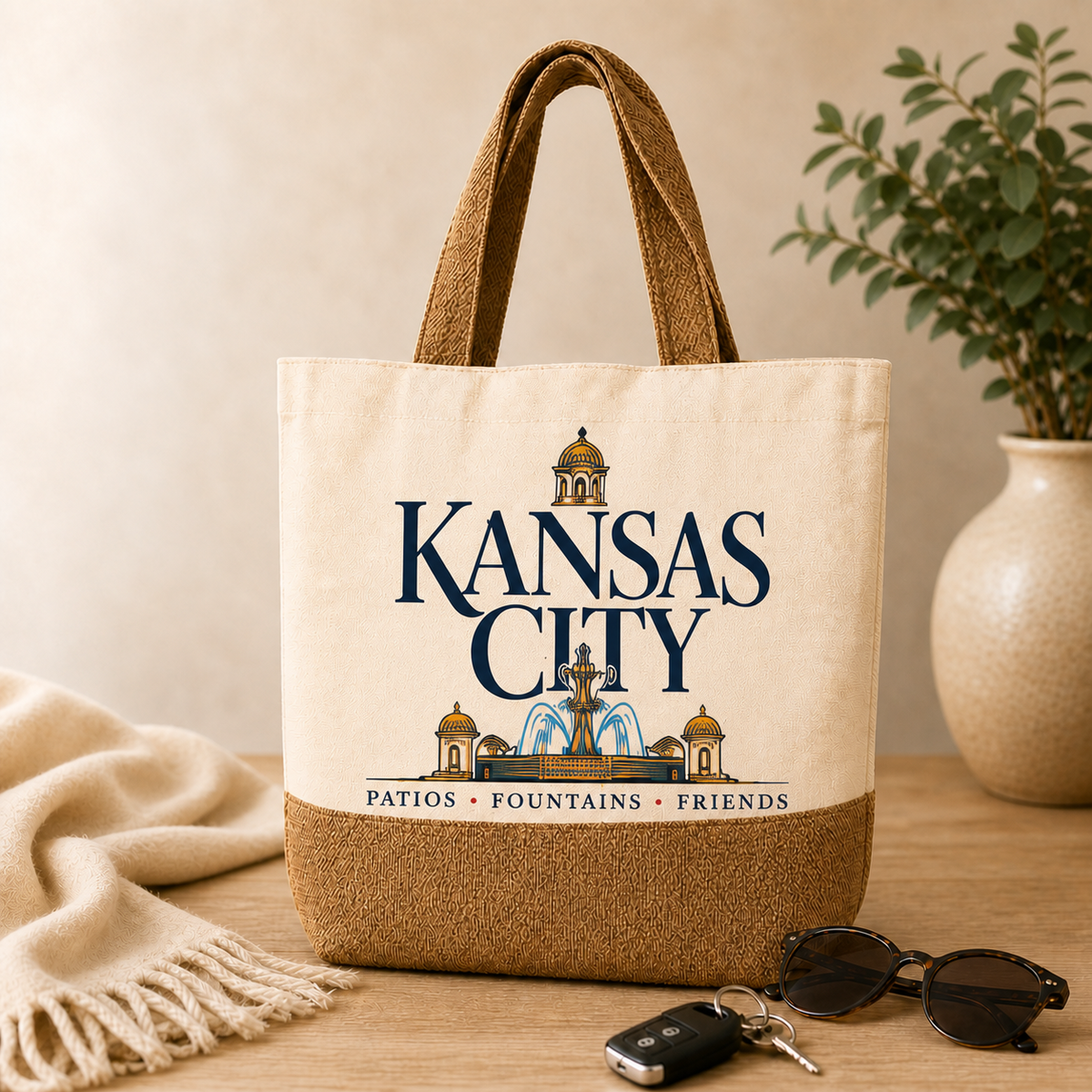 Kansas City Patios Fountains Friends tote