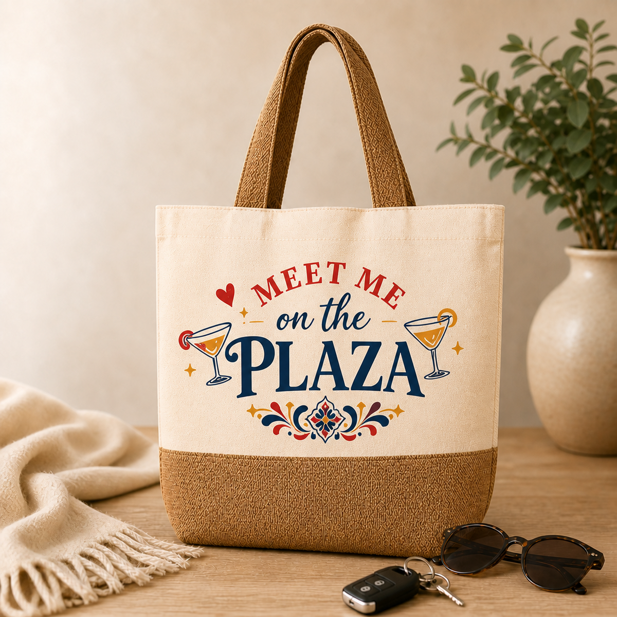 Meet Me on the Plaza tote