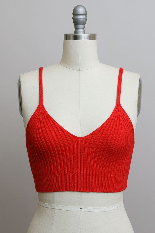 Rib Knit Bralette Lounge Top