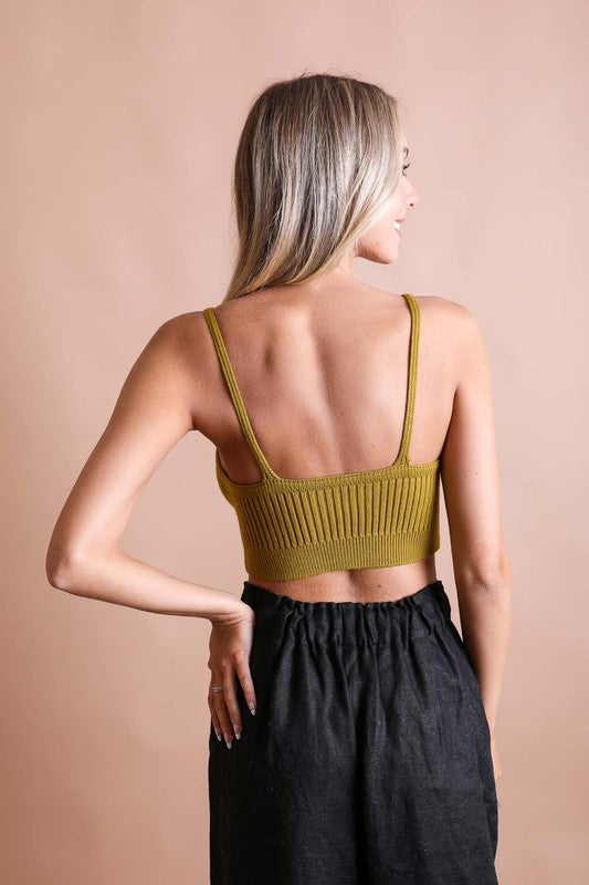 Rib Knit Bralette Lounge Top
