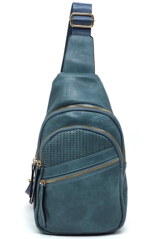 Pattern Cut Sling Shoulder Bag