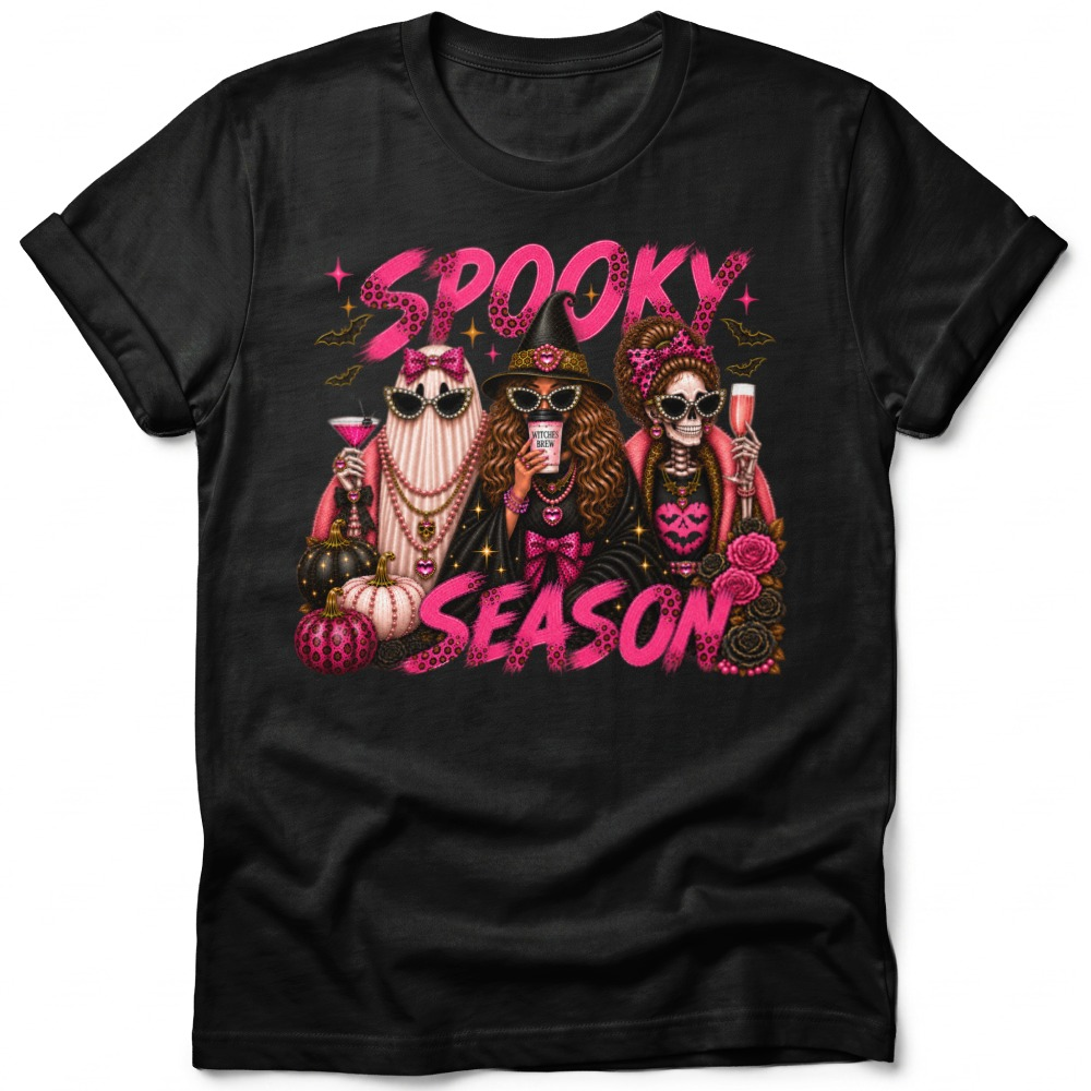 Glam Spooky Season graphic tee — Black