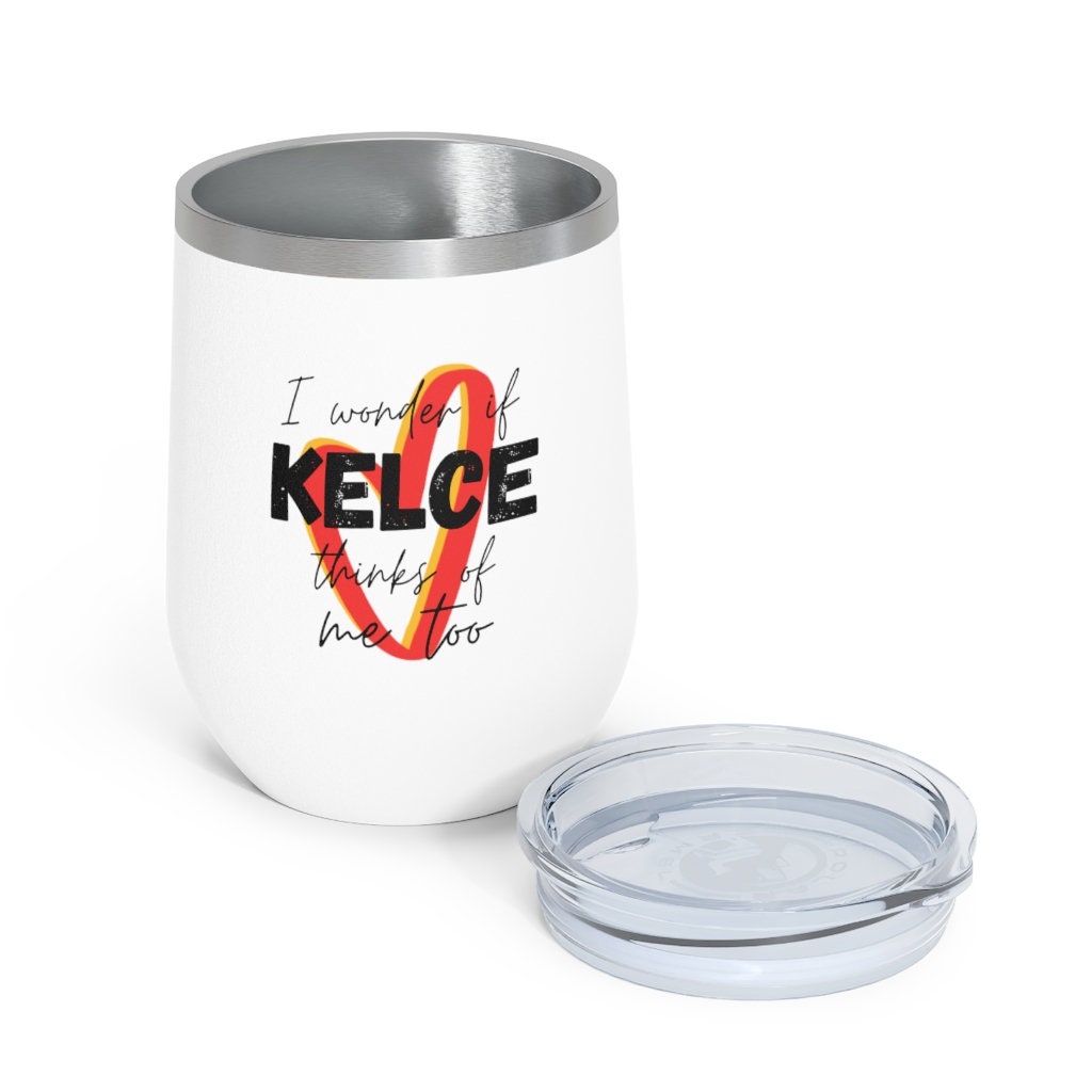 Travis Kelce Boyfriend Kansas City Chiefs Wine Tumbler Insulated with Lid Christmas Gift for Her Swiftie BF Bestie