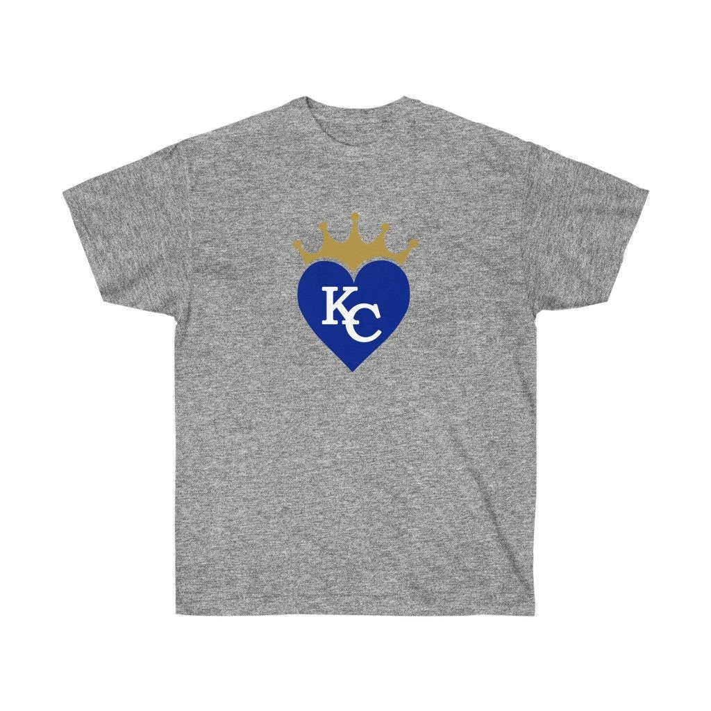 Men's KC Royals Crown TShirt Unisex Fit| I Heart Royals | Love Royals Graphic Tee | Forever Royal | KC Pride | Kansas City Tee | Royals Fan