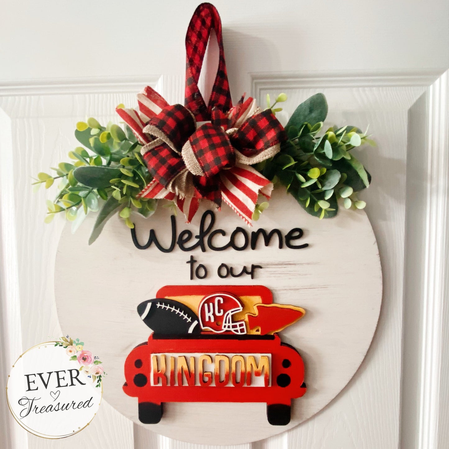 Kansas City Chiefs Football Kingdom Truck Door Hanger