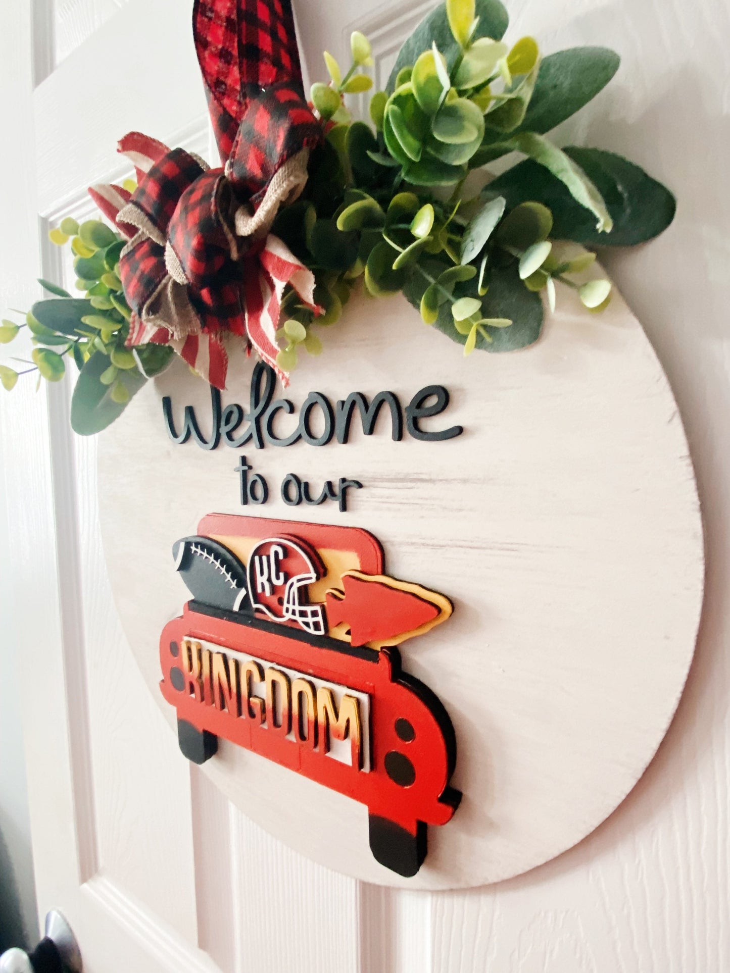 Kansas City Chiefs Football Kingdom Truck Door Hanger