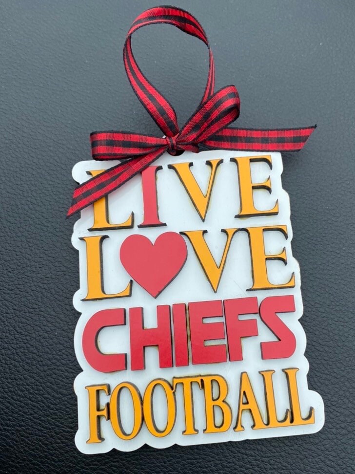 Live Love Chiefs Ornament/Car Charm