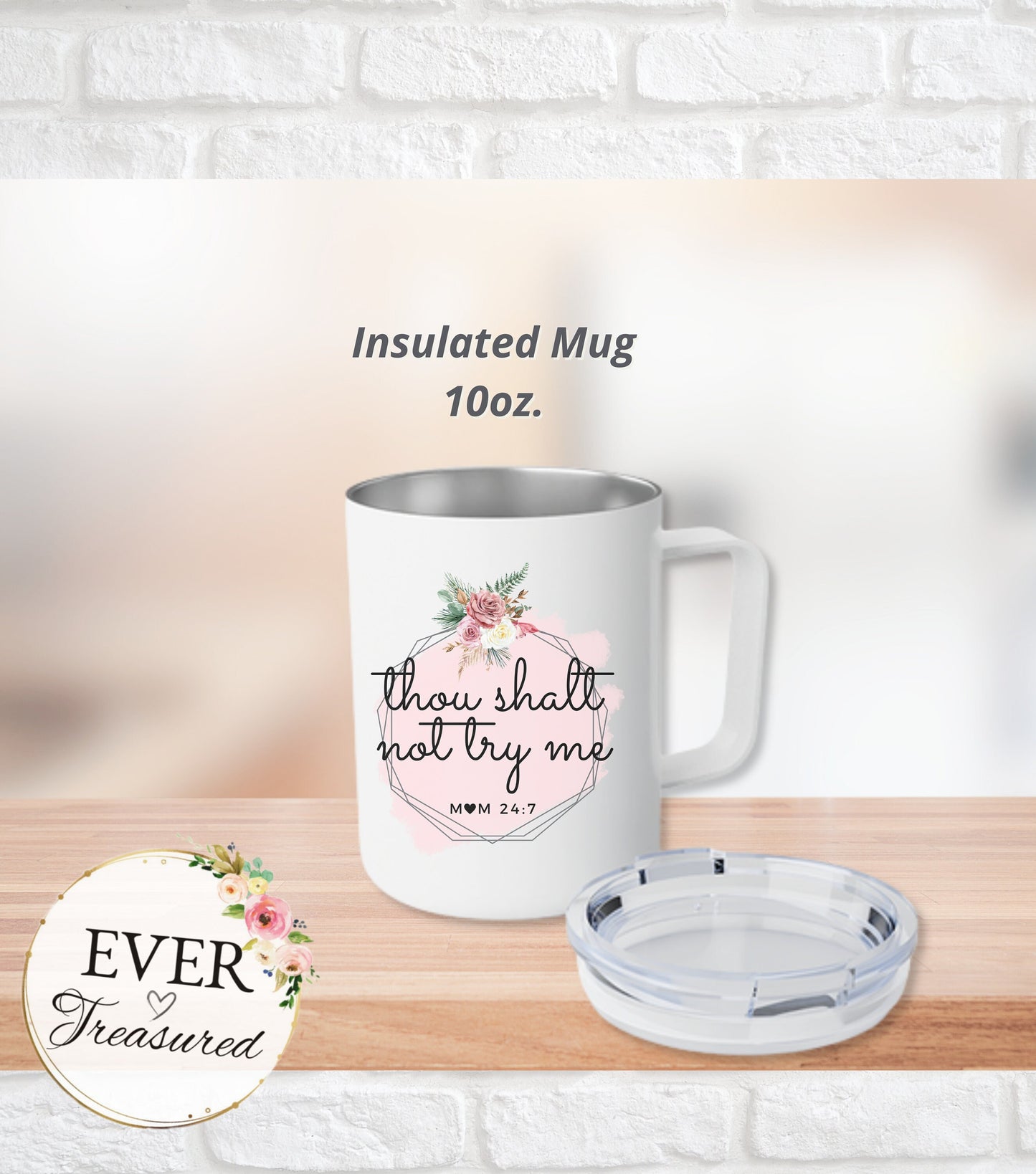 Thou Shalt Not Try Me Mom Coffee Mug | Mother's Day Gift | Mom Birthday Gift | Coffee Lovers Gift | Funny Mom Saying