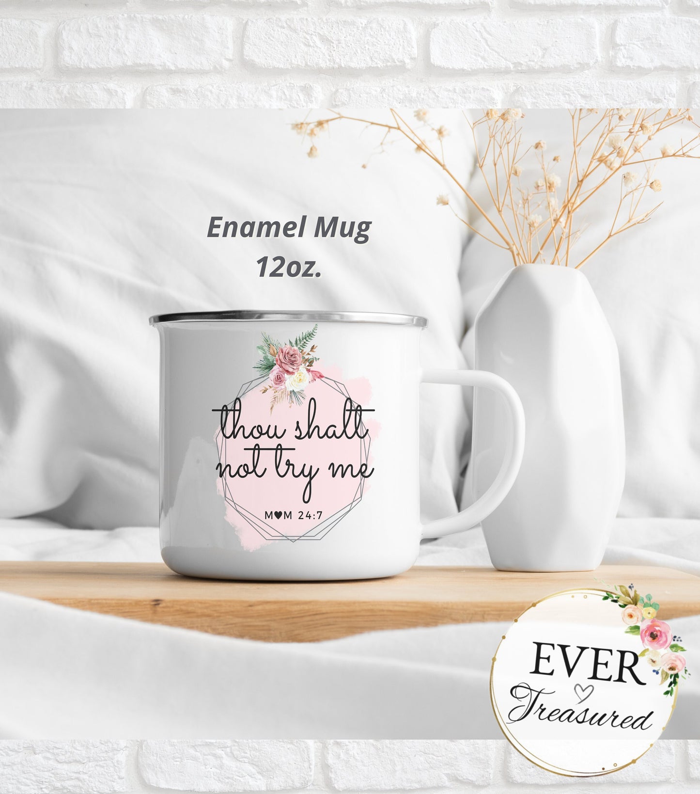 Thou Shalt Not Try Me Mom Coffee Mug | Mother's Day Gift | Mom Birthday Gift | Coffee Lovers Gift | Funny Mom Saying