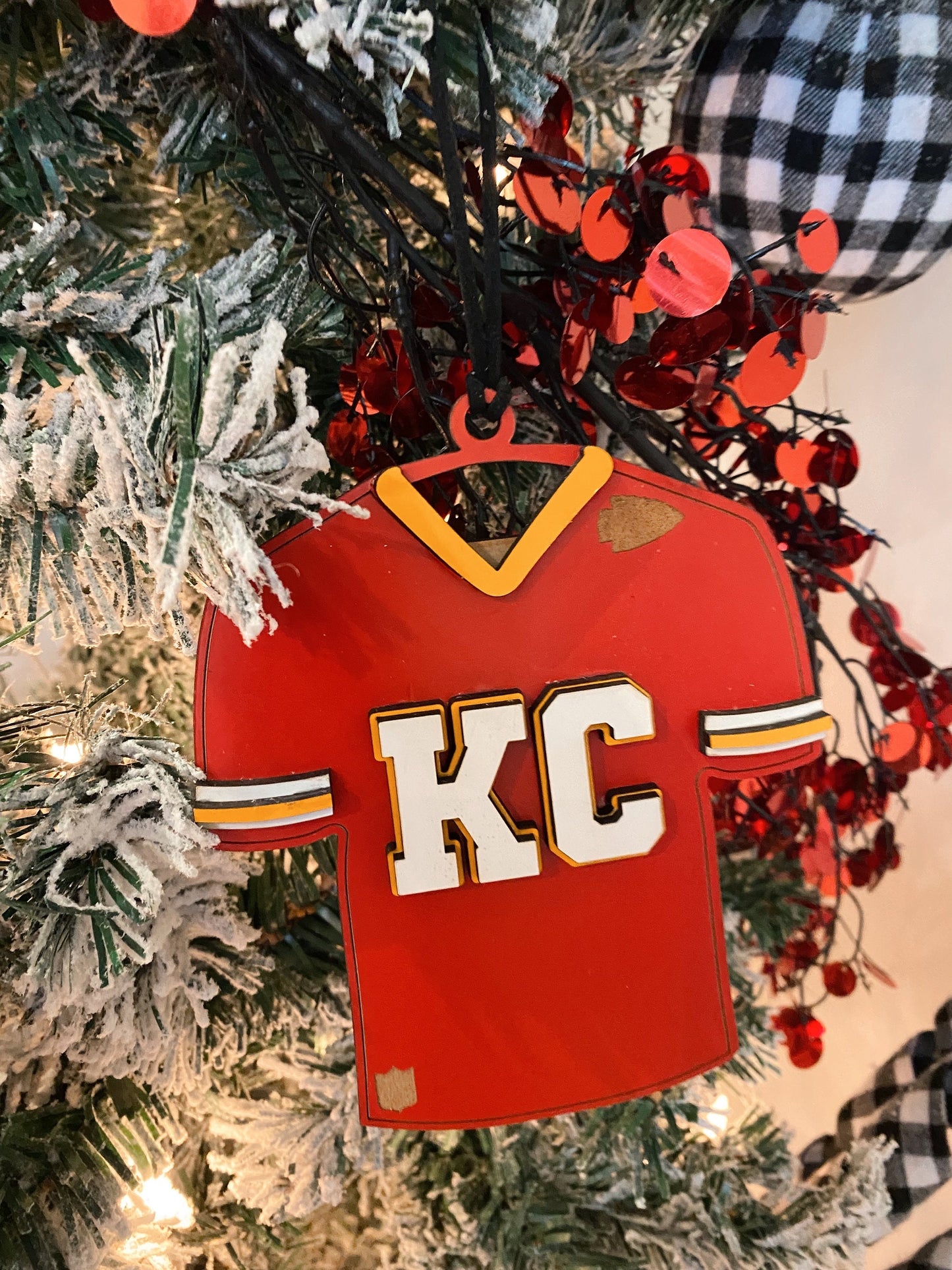 Kansas City Chiefs Jersey Ornament Gift Card Money Holder KC Football Fan Gift Idea