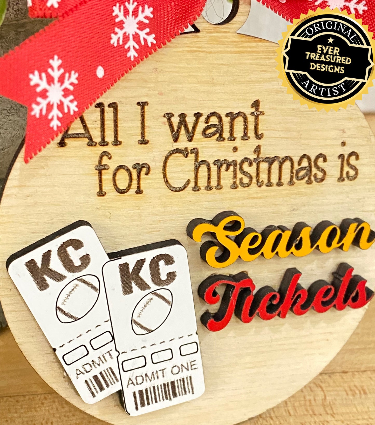 Kansas City Chiefs Ornament Season Tickets