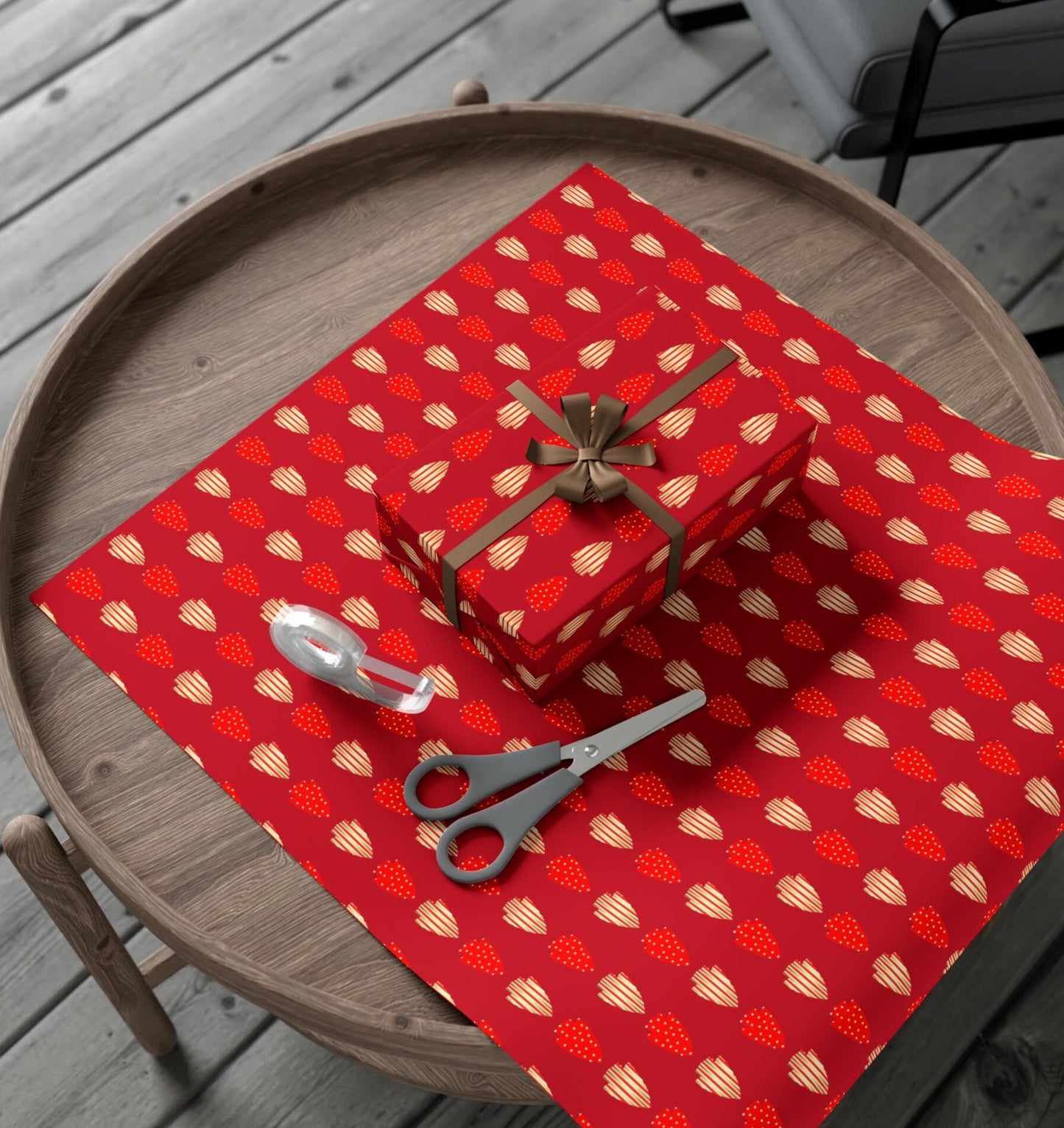 KC Chiefs Arrowhead Gift Wrapping Paper Football Christmas Birthday Sports Gift Wrap Kelce Mahomes Red Kingdom Fan Gift