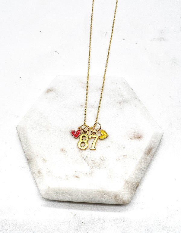 87 Kelce Kansas City Charm Necklace Chiefs