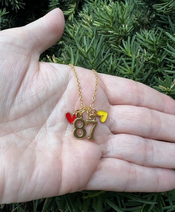 87 Kelce Kansas City Charm Necklace Chiefs