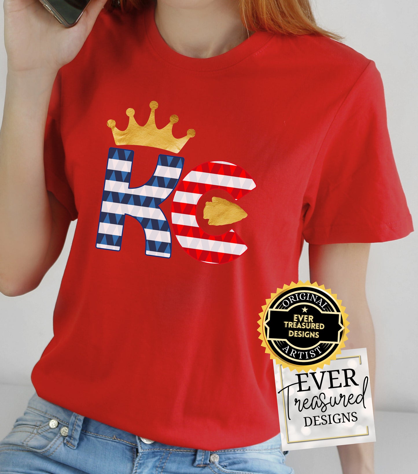 Kansas City Chiefs Royals Football Baseball Postseason Playoffs Crowned Double Victory Unisex Fit Graphic Tee