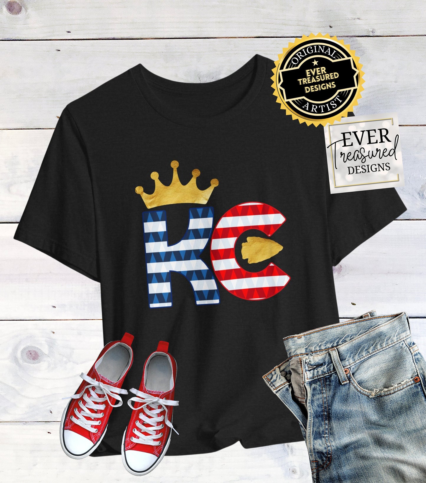 Kansas City Chiefs Royals Football Baseball Postseason Playoffs Crowned Double Victory Unisex Fit Graphic Tee