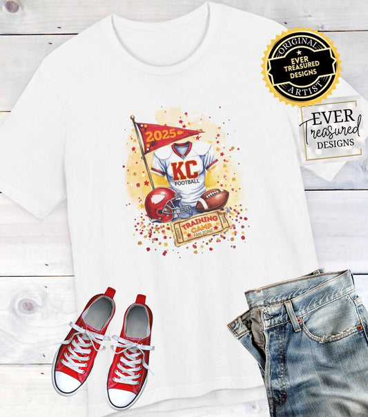 Kansas City Chiefs Football Training Camp 2025 Unisex Graphic Tee, Fan Tshirt - Football Fan Gear, Sports Shirt, Athletic Shirt,