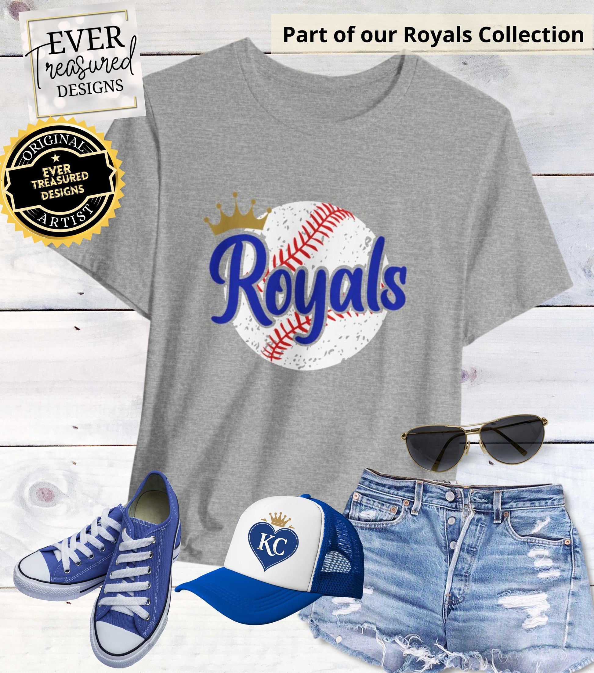Royals Baseball Graphic Tee, Kansas City Royals Fan Shirt, Women's Baseball T-shirt, Cute Royals Apparel, Game Day Tee, Royals Love