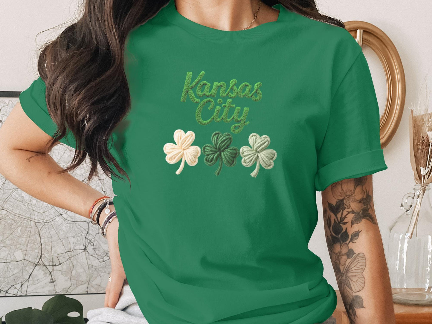 Kansas City Shamrock Shirt, St Patricks Day Style, KC Lucky Shamrock Shirt, Irish Pride Shirt, Matching Couple Shirt, March 17 graphic tee, KC parade shirt