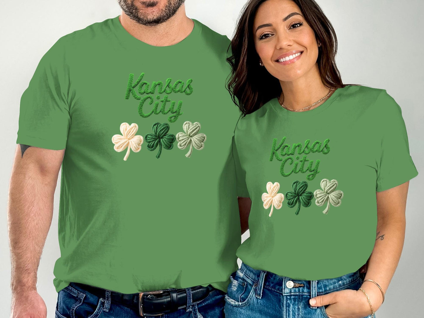 Kansas City Shamrock Shirt, St Patricks Day Style, KC Lucky Shamrock Shirt, Irish Pride Shirt, Matching Couple Shirt, March 17 graphic tee, KC parade shirt