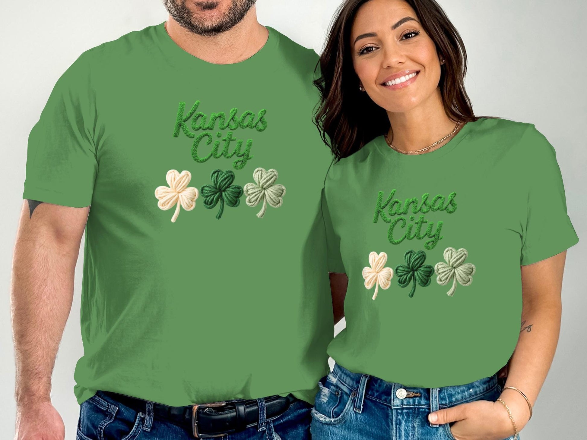 Kansas City Shamrock Shirt, St Patricks Day Style, KC Lucky Shamrock Shirt, Irish Pride Shirt, Matching Couple Shirt, March 17 graphic tee, KC parade shirt