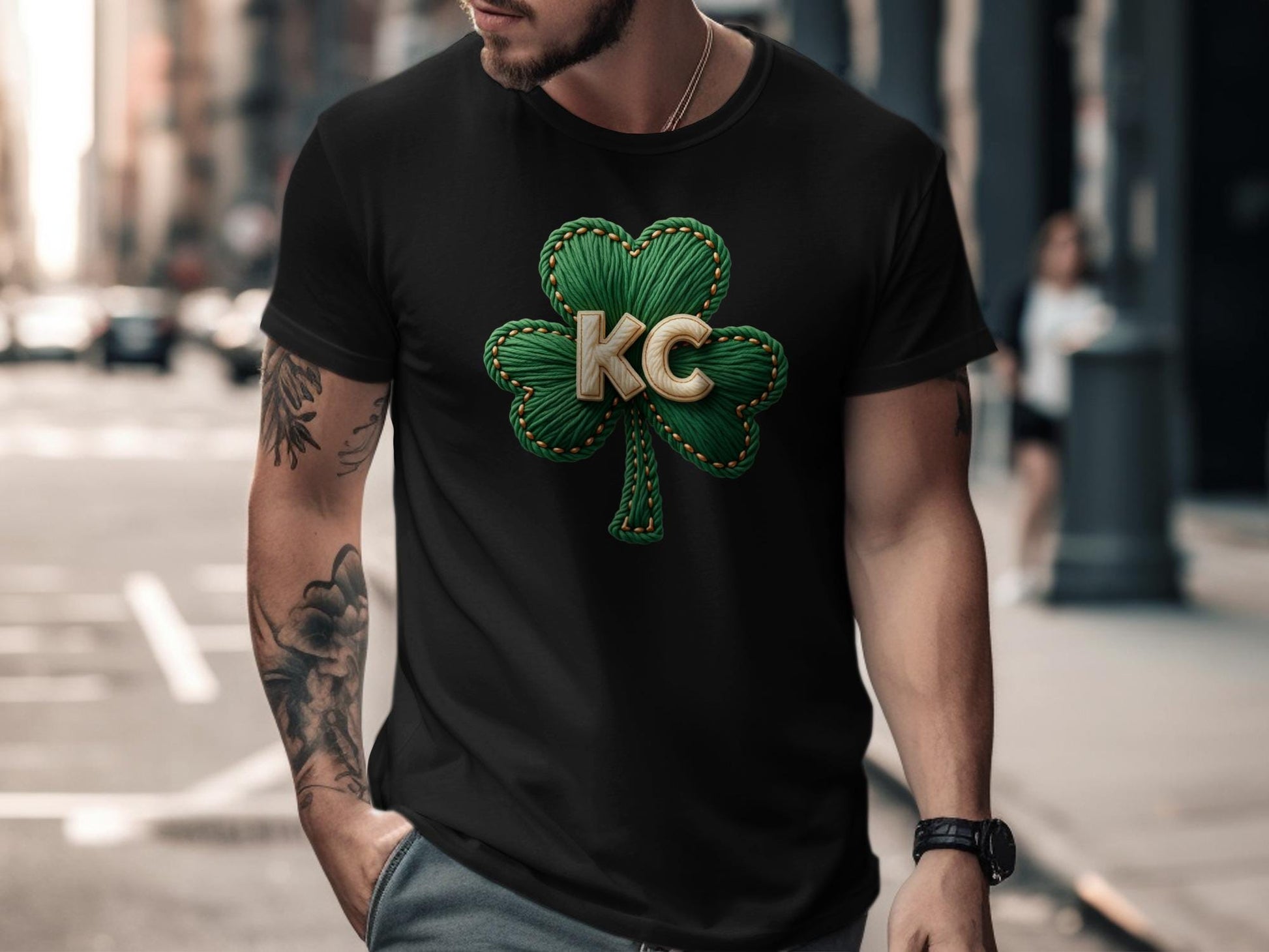 Kansas City Clover Shirt, Vintage KC Graphic Tee, Irish Pride Kansas City Shirt, St. Patrick's Day KC Tee, Lucky Clover T-Shirt