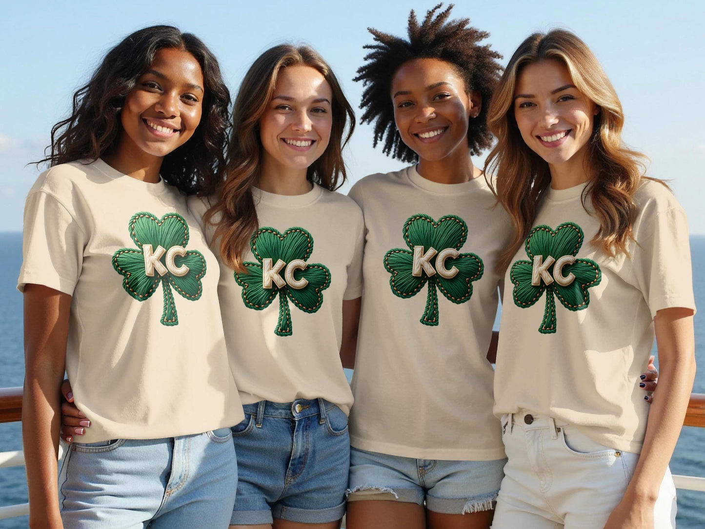 KC Shamrock T-Shirt, Irish Pride Tee, St. Patrick's Day Shirt, Lucky Clover Graphic, Group Matching Outfit, Fun Graphic Tee