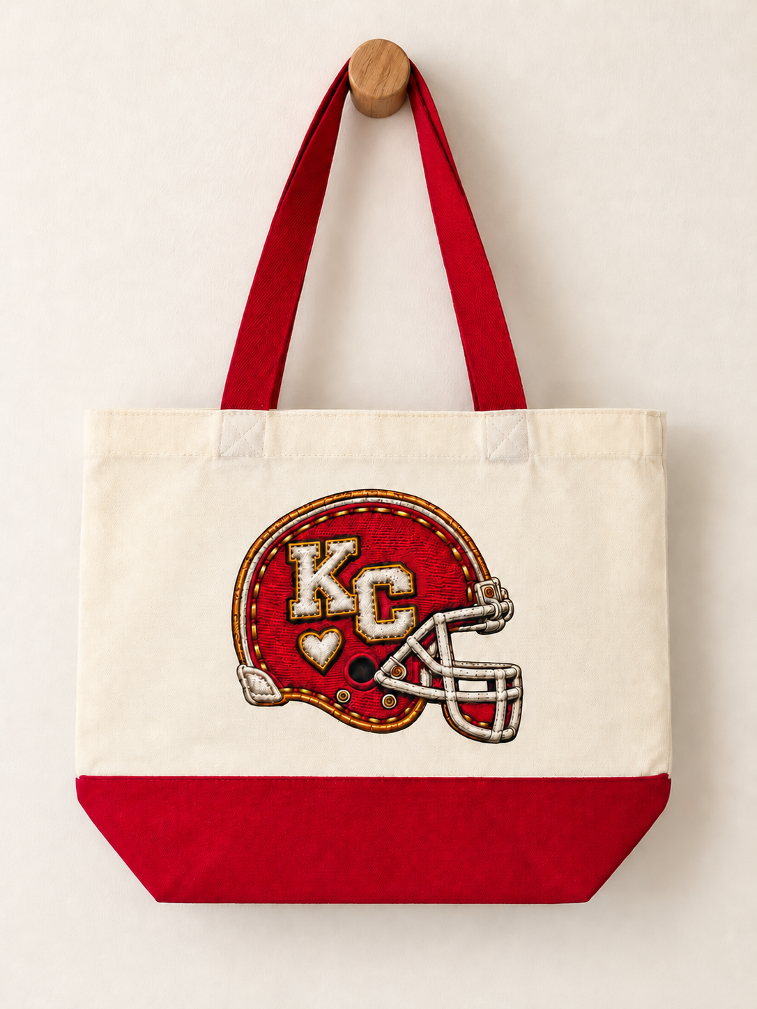 KC Helmet and Heart Gameday Tote