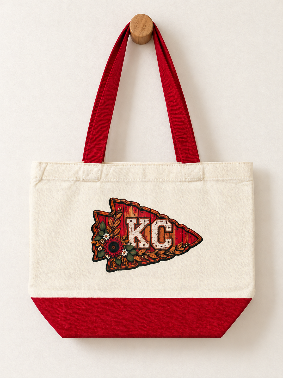 Floral KC Arrowhead Gameday Tote