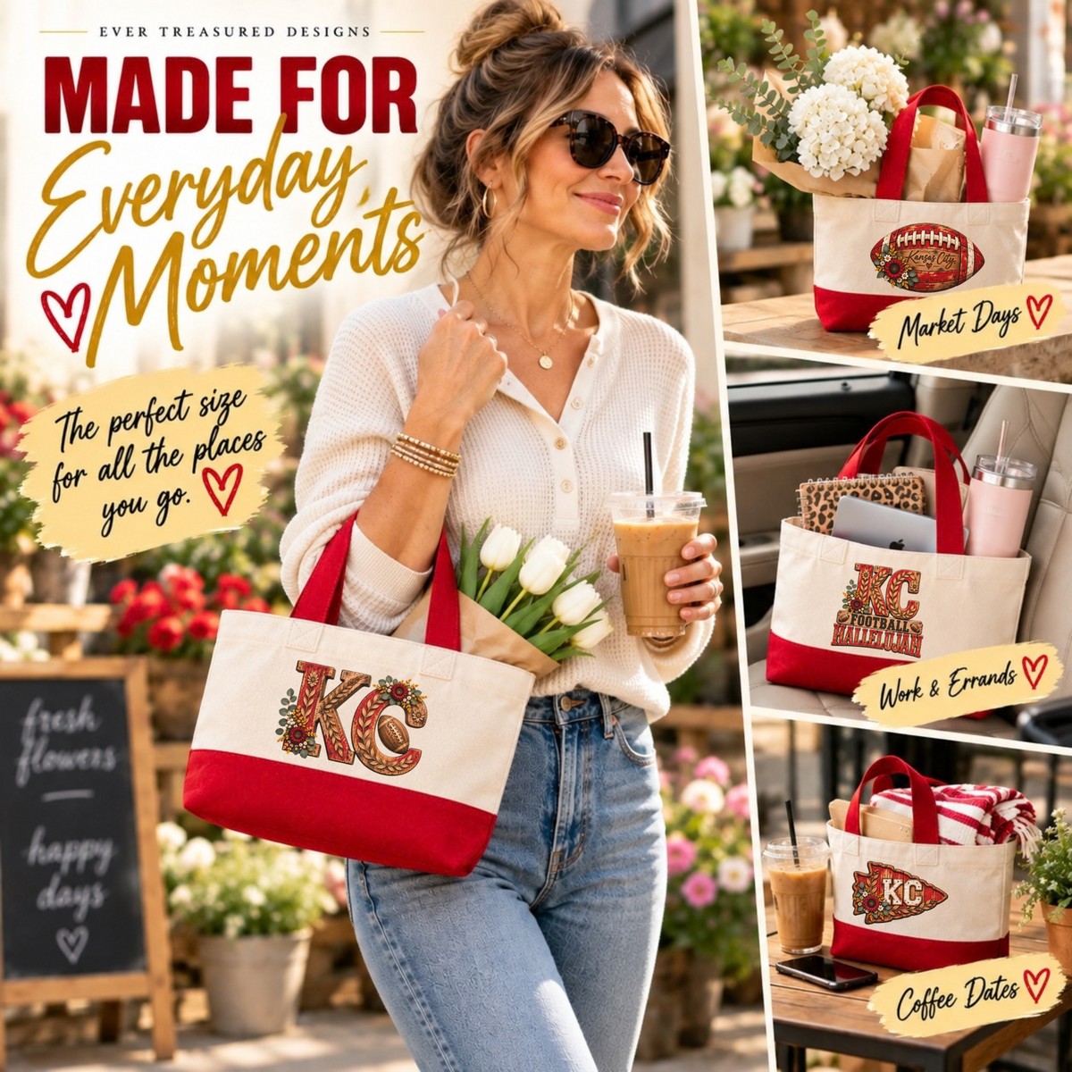 KC Gameday Tote made for everyday moments lifestyle