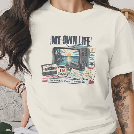 My Own Life Shirt | Cozy Nature Graphic Tee | Peaceful Cabin Aesthetic | Book Lover Gift for Women | Self Care Introvert Gift for Her