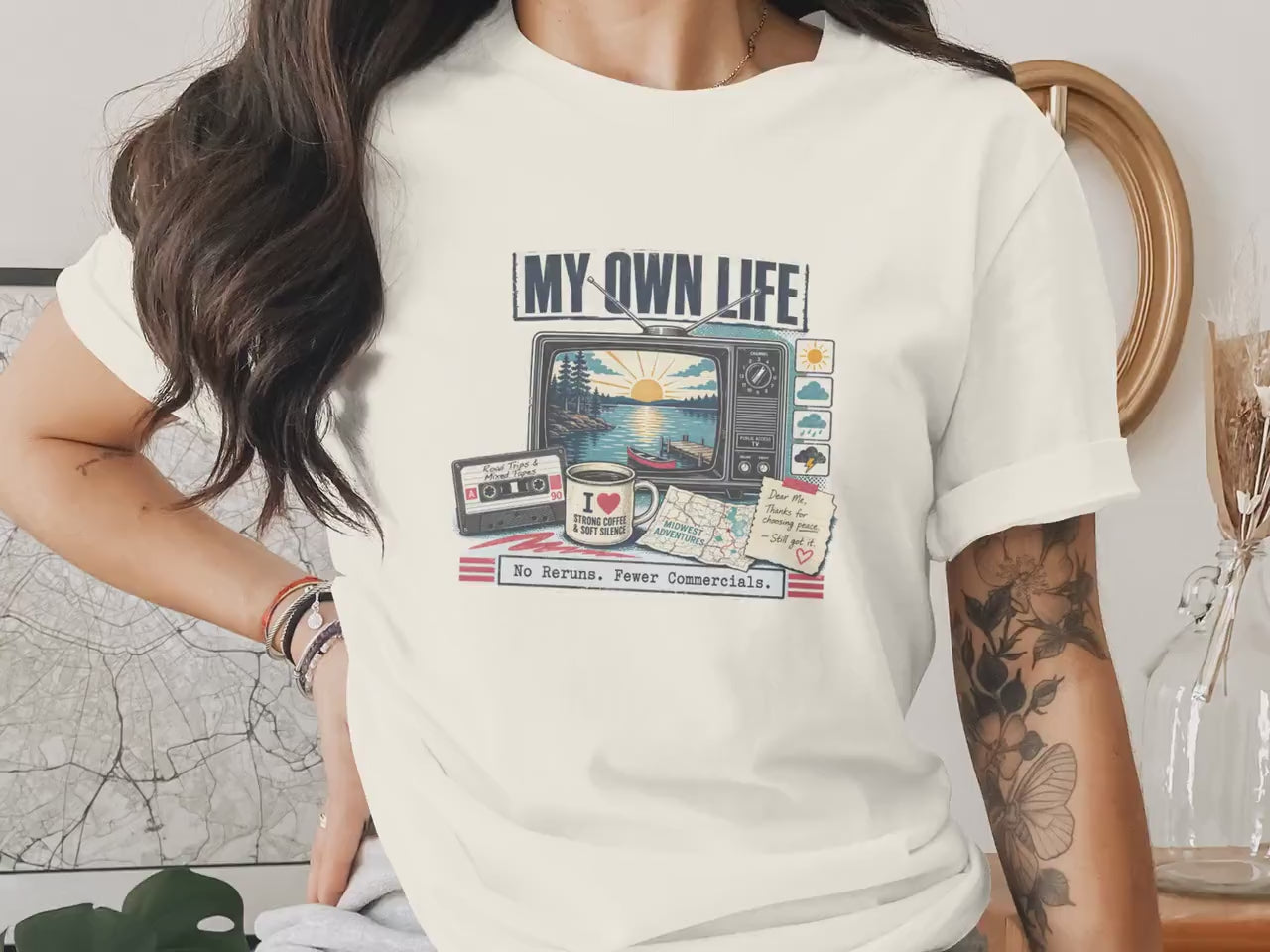 My Own Life Shirt | Cozy Nature Graphic Tee | Peaceful Cabin Aesthetic | Book Lover Gift for Women | Self Care Introvert Gift for Her