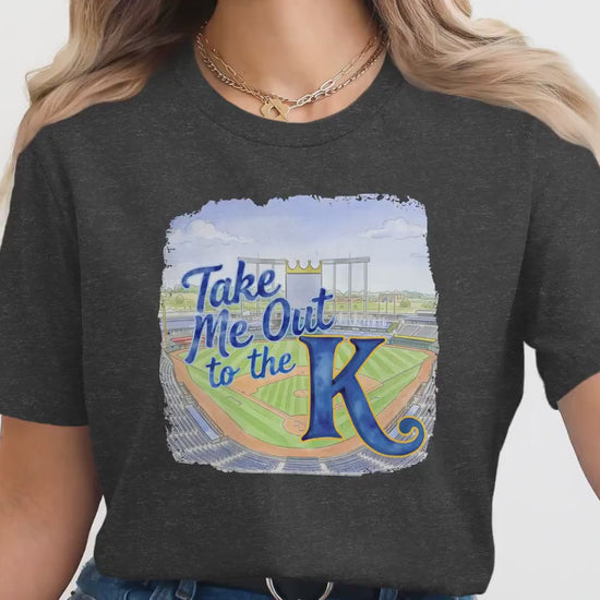 Kansas City Baseball Take Me Out to the K Shirt, KC Game Day Tee, Royals Inspired Shirt, Baseball Stadium Apparel, Fan Gift Graphic Tee